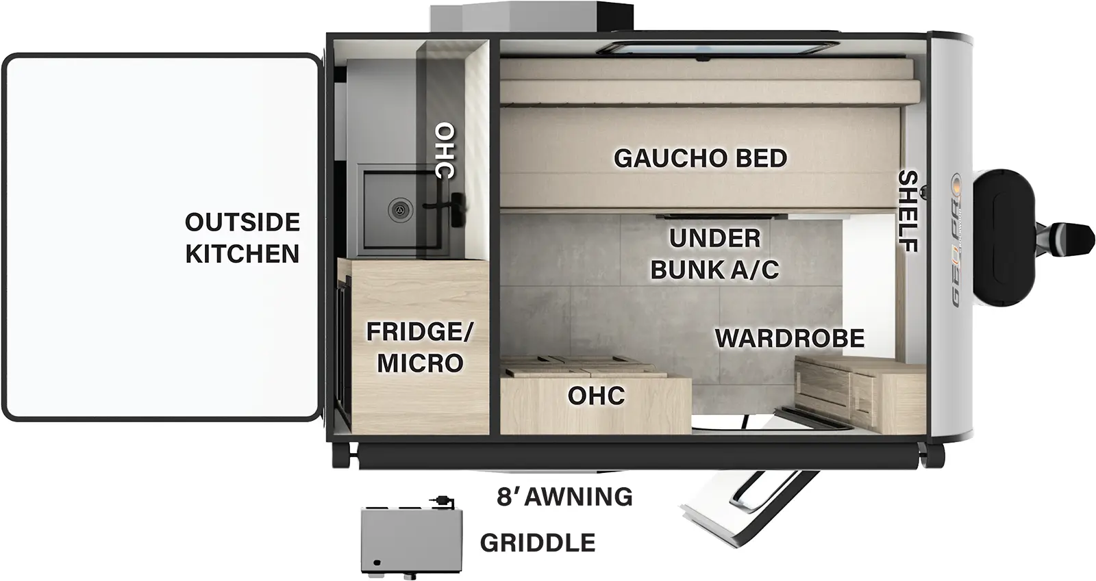 Rockwood Geo Pro G12SA Floorplan